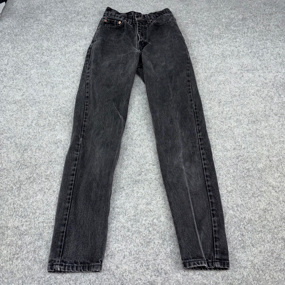 Vintage Levis 512 Slim Fit Tapered Leg Jeans Womens 3 Black 23x30 Skater 1995